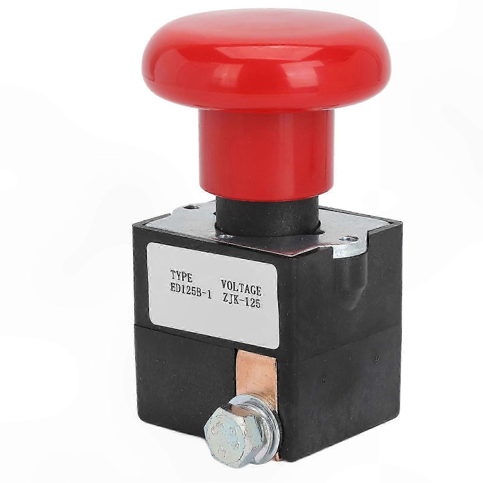 DC80V Emergency Stop Button Switch, 125A Reliable Replacement for Electric Stacker Forklift Pallet Car Components