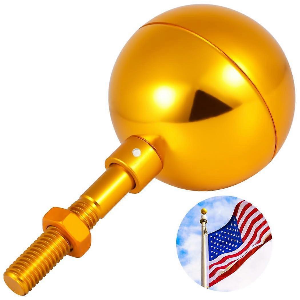 Aluminium Flagpole Ball Finial with 1.27cm Threaded Base