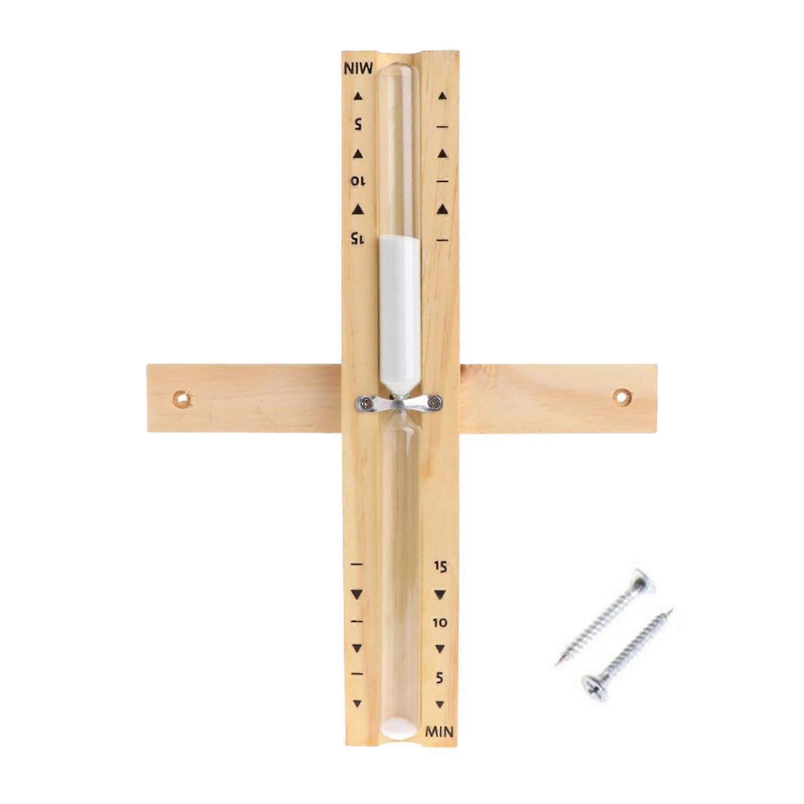 15Minute Hourglass Sauna Timer, Precise WallMount, Rotating Sand Timer, HeatResistant Glass