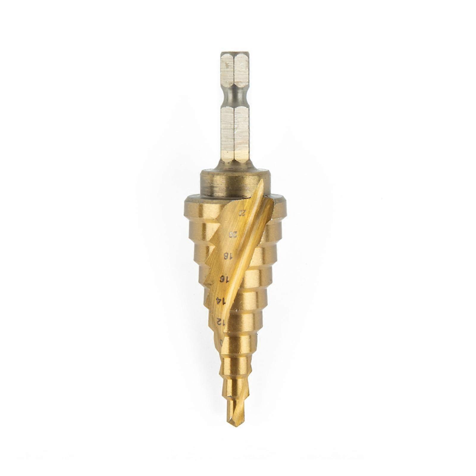 4-22mm HSS Step Cone Drill Bit Titanium Coated Mini Woodworking Tool for Precision Hole Cutting