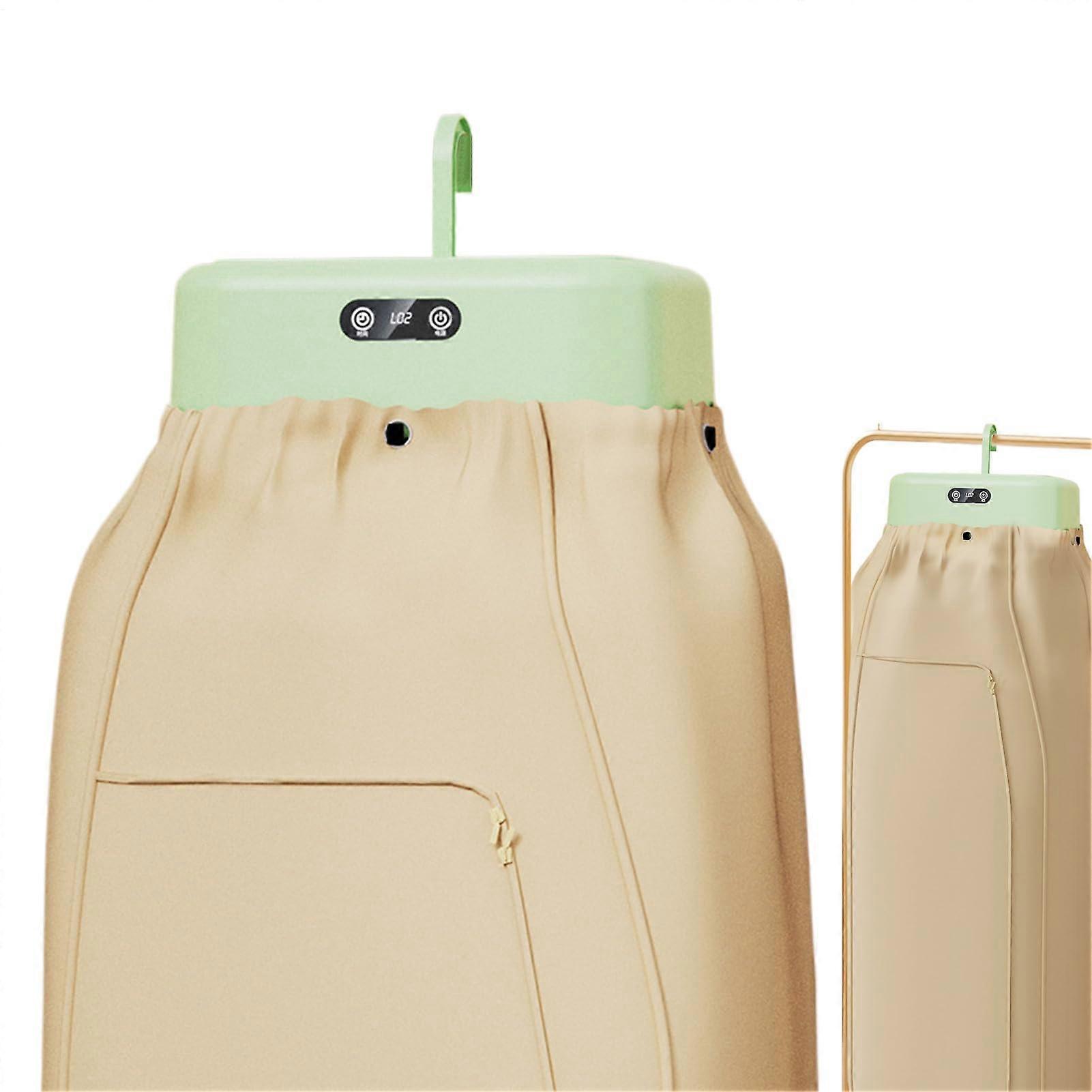 Portable Dryer, Foldable with 2 Temperature Settings, Dust Protection, Green