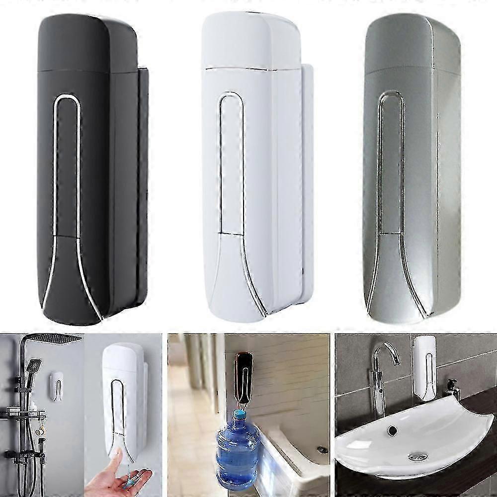 壁取付け 350ml シャンプーソープディスペンサー バスルーム ハンドシャワージェル液体ホルダー