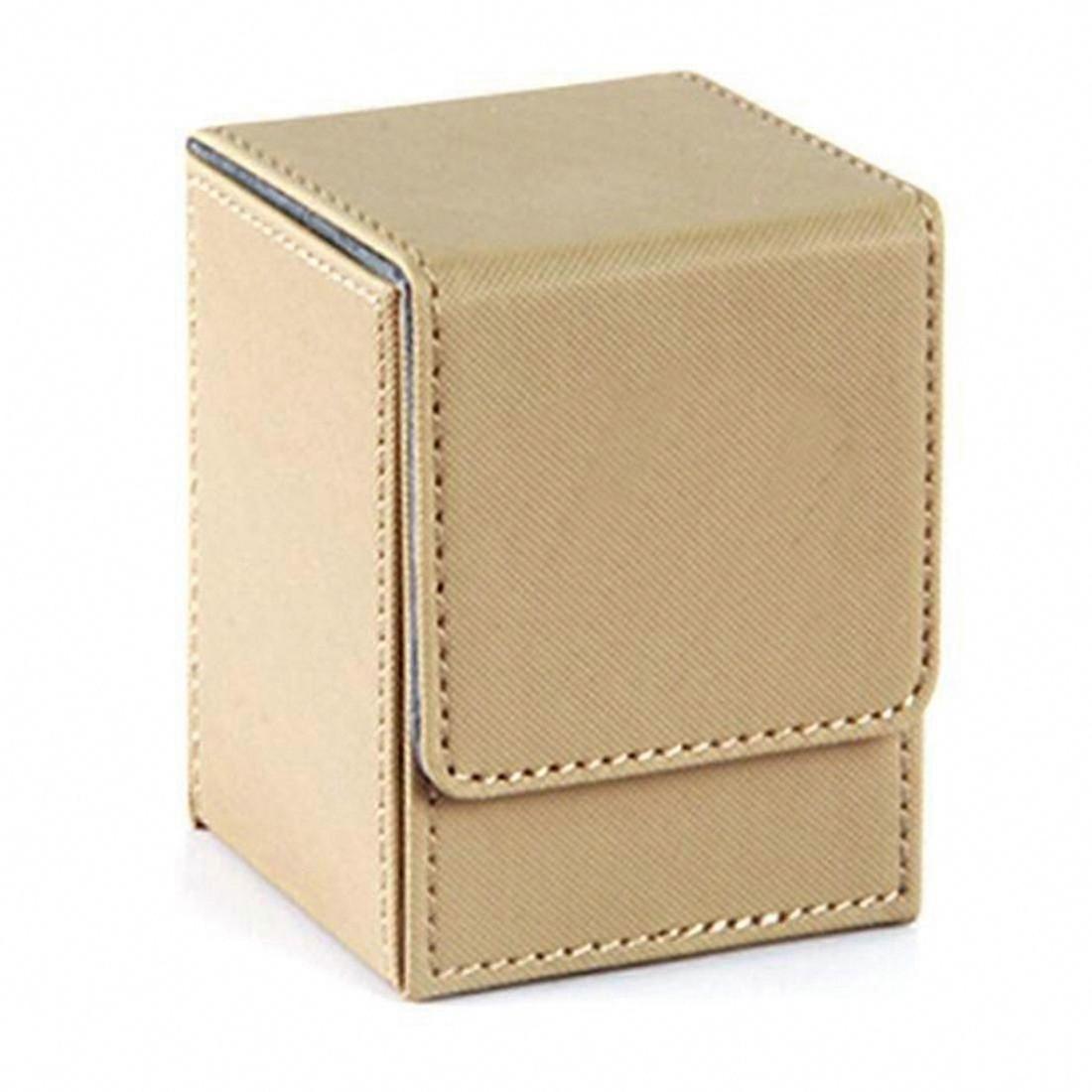 Yugioh Card Case Deck Box for 100+ Sleeved Cards - Sand Color Game Storage Box