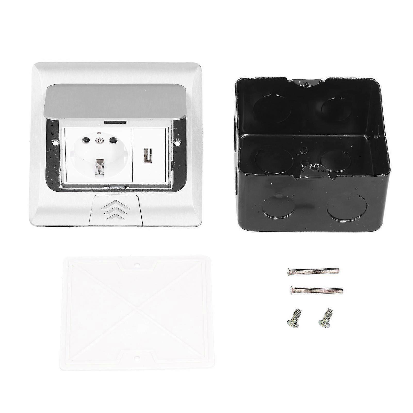 Floor Electrical Outlet Embedded Pop Up Socket Box EU Standard, USB Power