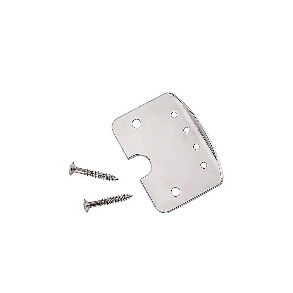 Cigar Box Guitar 4 String Tailpiece with Mounting Screws for Electric Guitar GK200 (Silver)