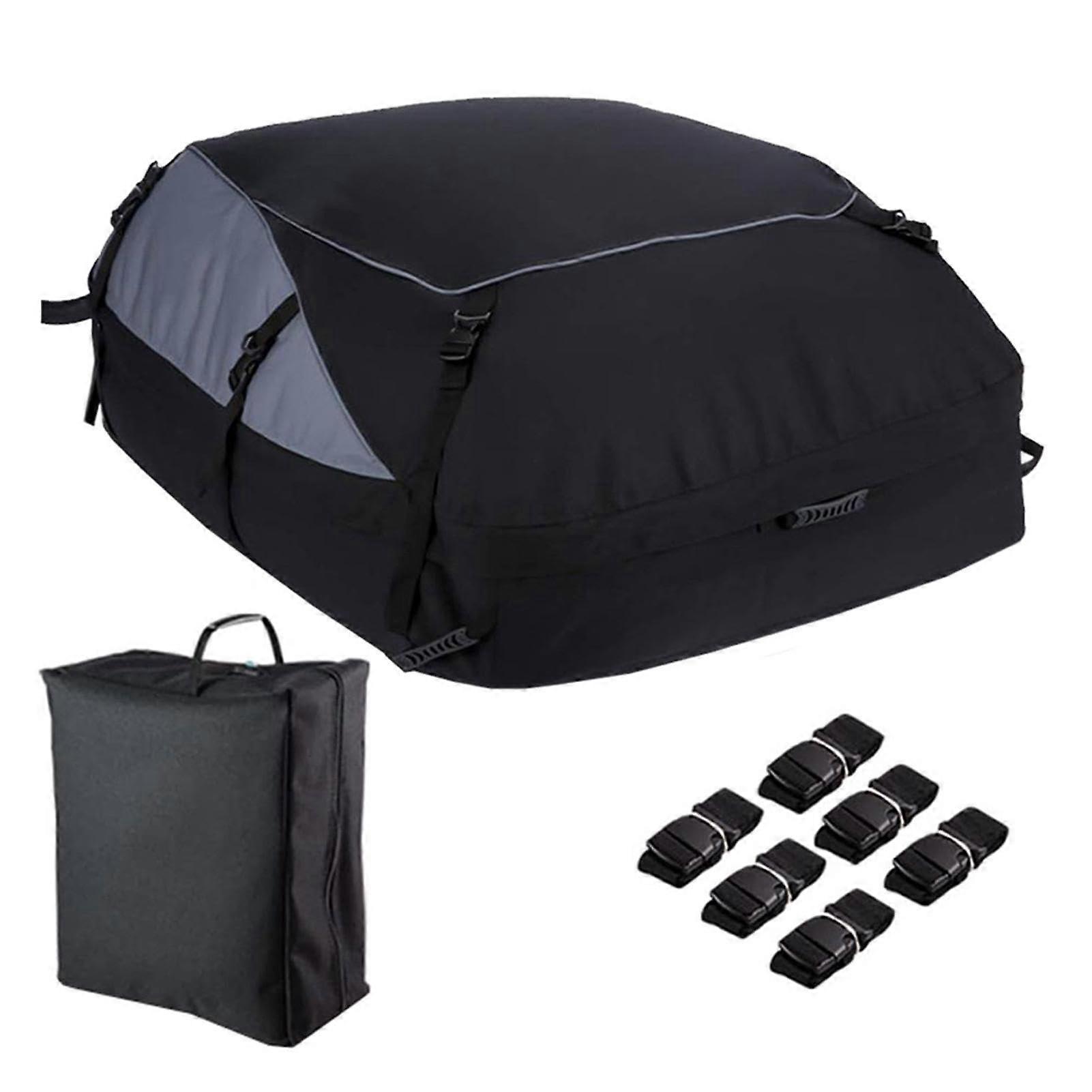 Car Storage Rack - Waterproof 600D Car Roof Bag, Foldable Extra Strap Storage Box, Roof Bag M for SUVs and Vans