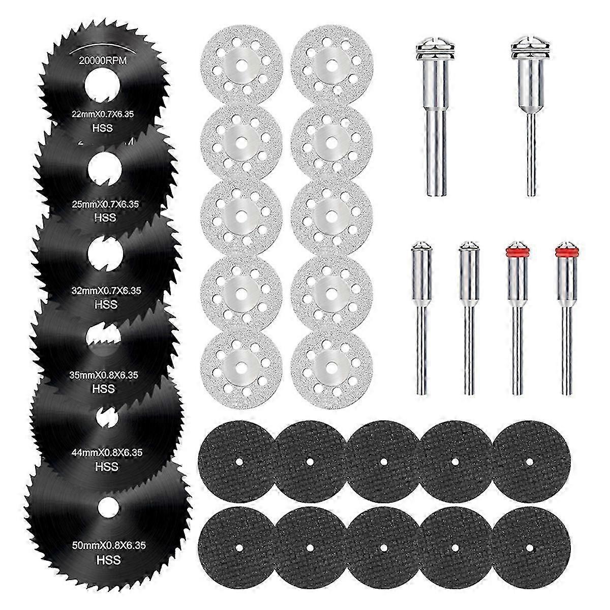 32pcs Cutting Discs for Rotary Tool, 3 Different Saw Blades to Meet Your Different Needs, Cutting Wheel Set