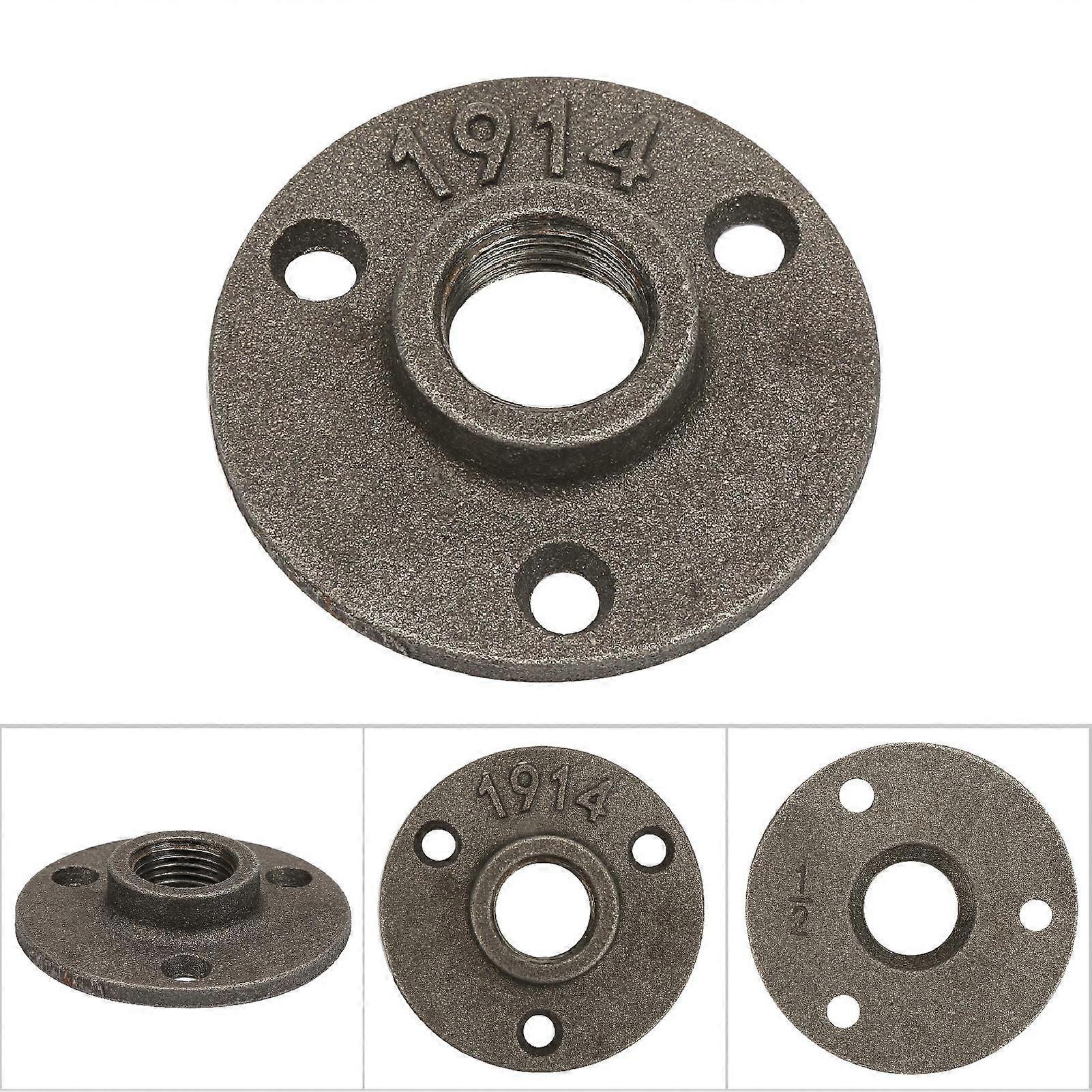 10pcs 65mm DN15 3-Hole Threaded Floor Flange Pipe Base