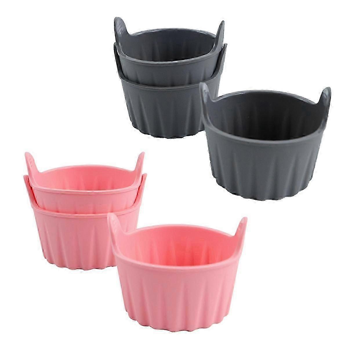 6PCS Silicone Air Fryer Egg Mold Reusable Nonstick Silicone Egg Bite Mold Muffin Liner Poached Egg Cups for Microwave