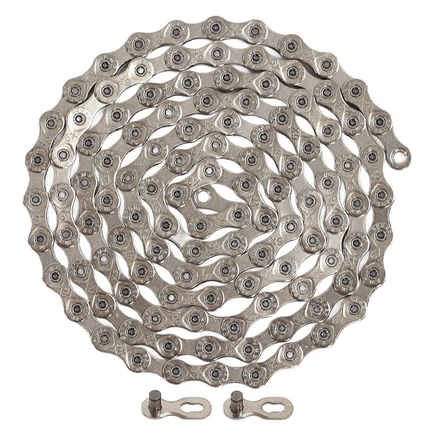 Bike Chain, 9 Speed Bike Chain Stainless Steel Variable Speed Chain with