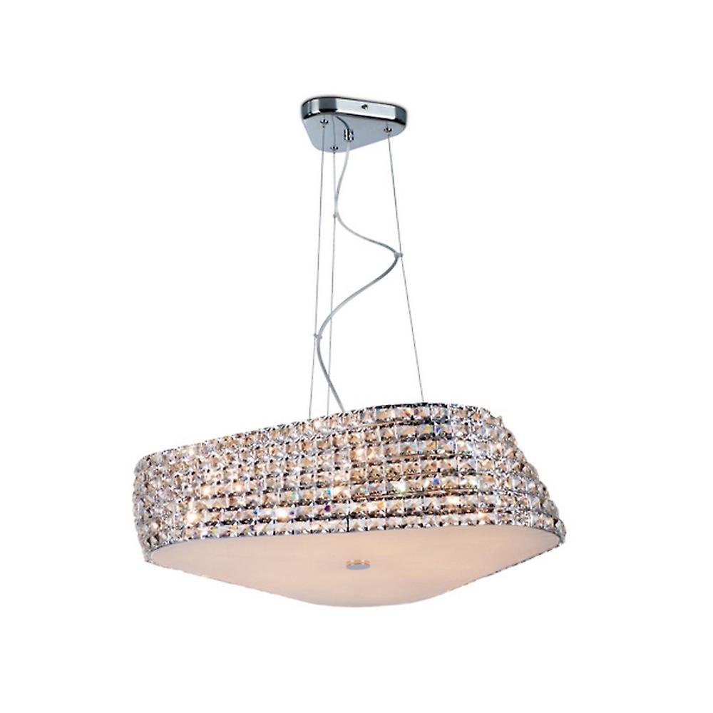 Crystal Pendant Ceiling Light Chrome