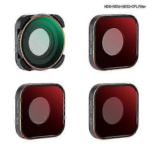 K&F Concept Action Camera Filter Set 4pcs HD ND8 ND16 ND32 CPL Filt...