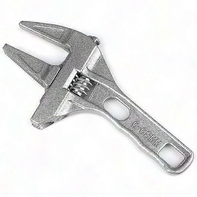 Large Adjustable Wrench 6-68MM, Short & Mini Multi-Function Wrench for Ki, Silver