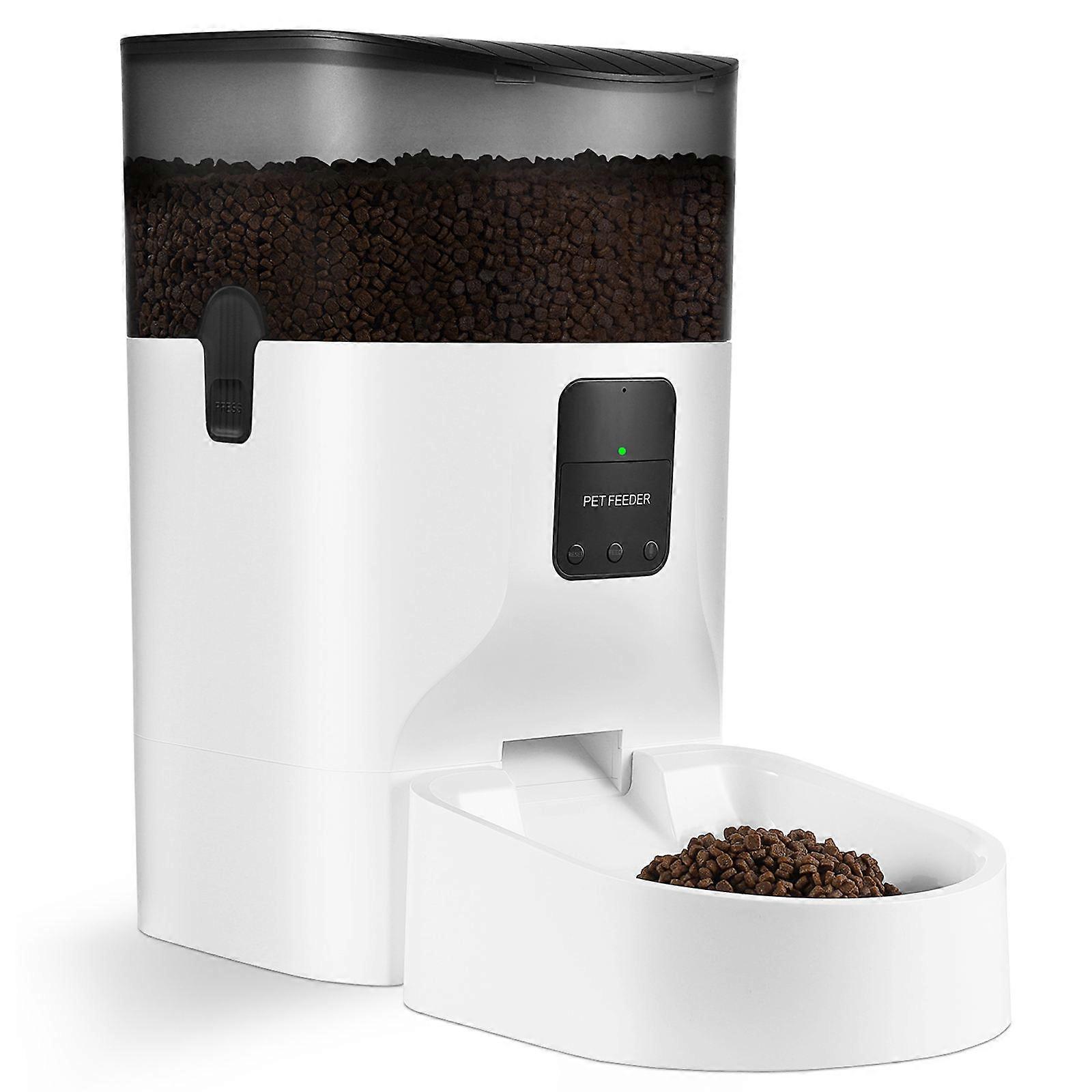 Cat Food Dispenser Automatic Feeding App Control Timing Function 36.00X19.00X19.00CM Black 1Set