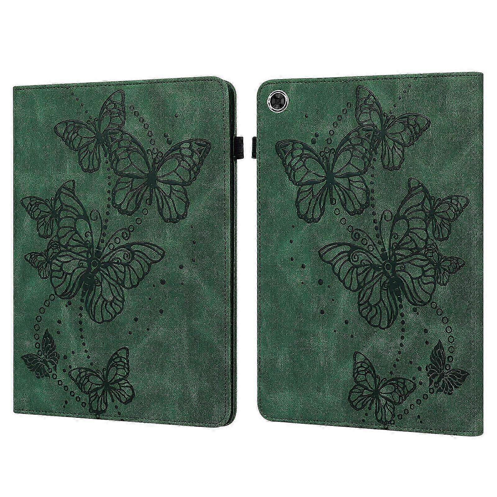 10.3 Inch Emed Butterfly Pattern Leather Tablet Case for Multiple Models (Pink)