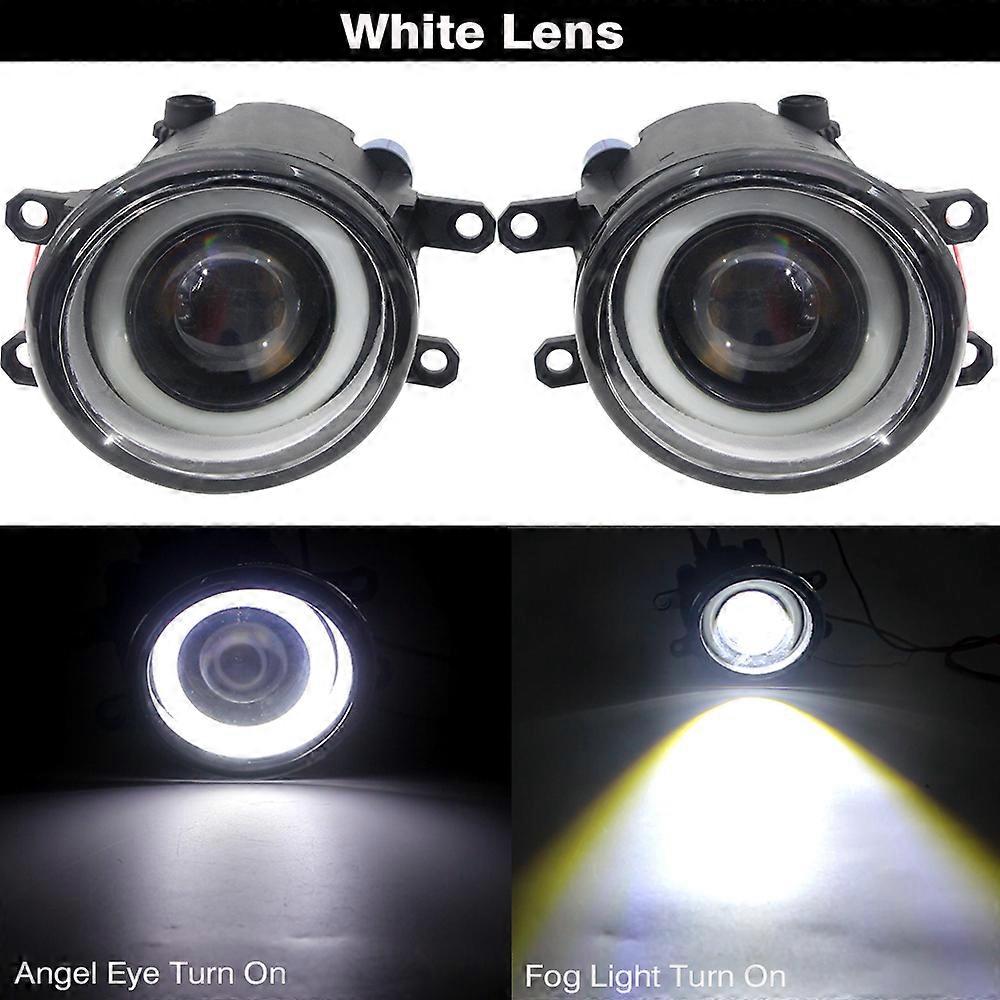Applicable Cawanerl For Pontiac Vibe 2008 2009 2010 Car H11 LED Fog Light Angel Eye DRL Daytime Running Light 30W White 12V 2 Pieces
