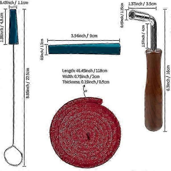 Piano Tuning Kit, Professional Piano Tuning Kit Including Tuning Wrench Hammer, Temperament Strip, Mu