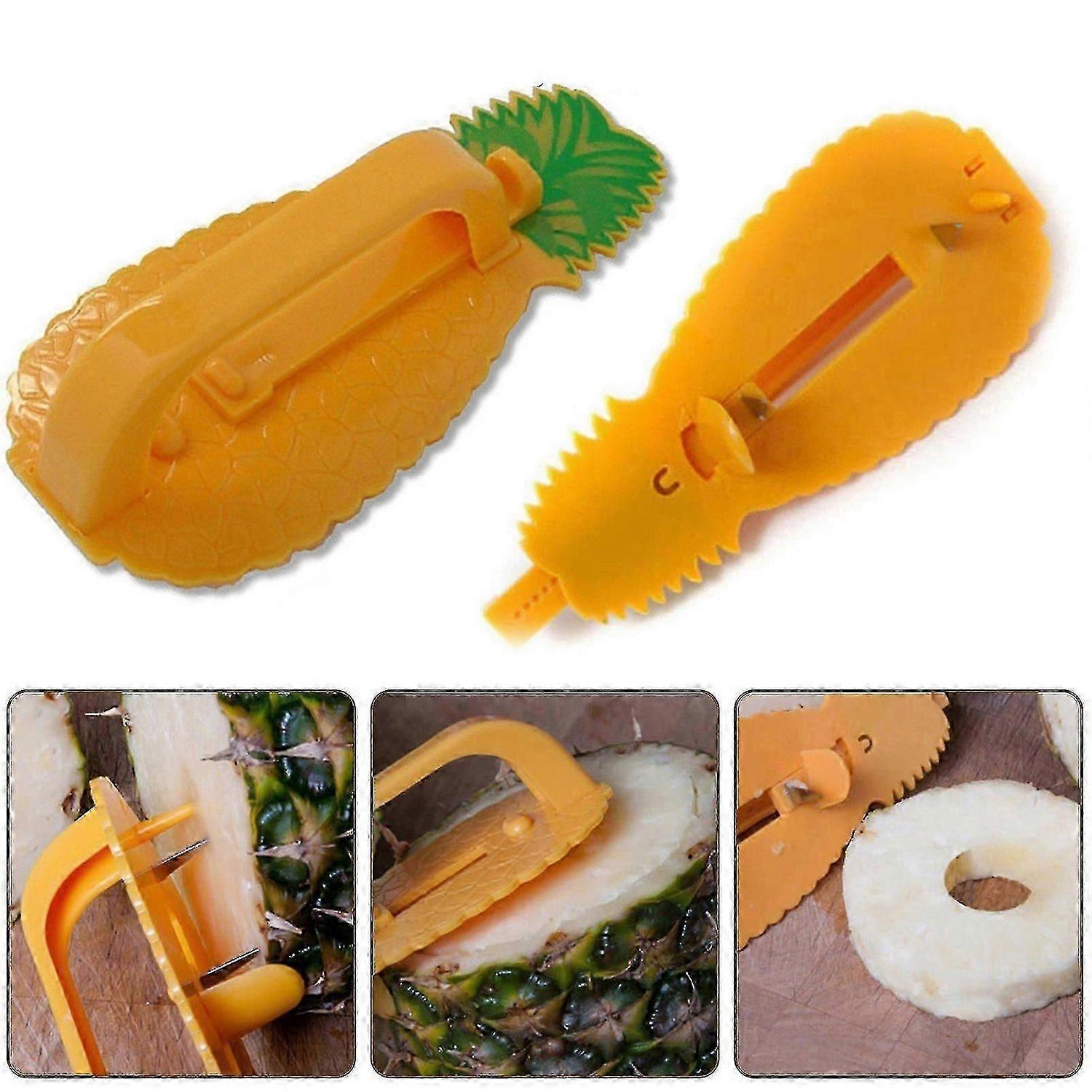 Pineapple Slicer Easy To Clean Sharp Portable Cute Shape Lightweight Remove Pineapple Core Stainless