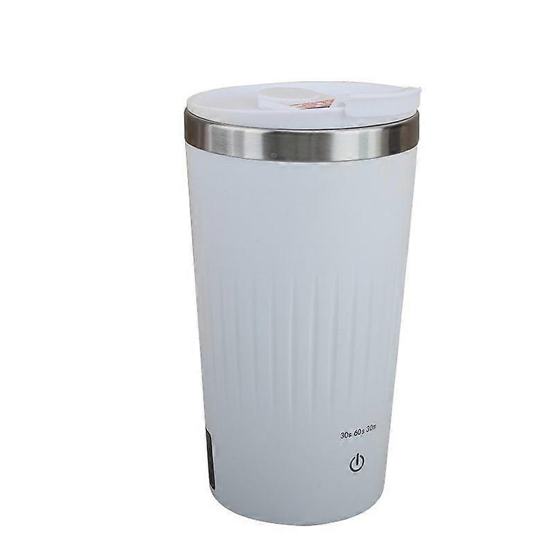 Automatic Stirring Mug, 14 oz Automatic Magnetic Self-Stirring Coffee Mug with 3 Stirring Functions, Travel Mug for Chocolate Mocha(WHITE)