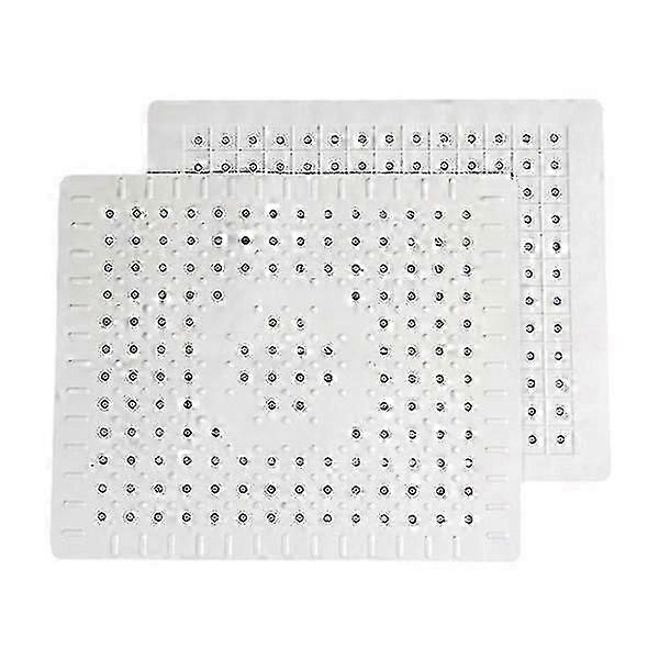 2-pack Non-slip Rubber Kitchen Sink Mat Drain Pad Protector - Durable Easy To Clean