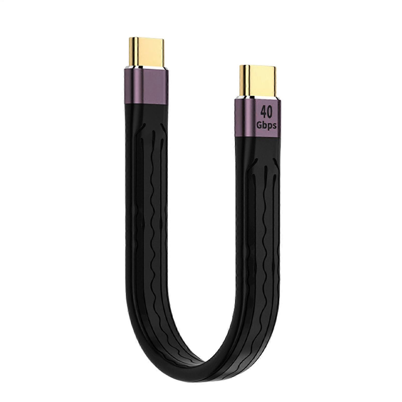 40Gbps Data Transfer USB C Cable Short USB C Cable 100W PD Fast Charging 3.1 Gen 2 USB C To USB C Flexible FPC Material 4K Video Output