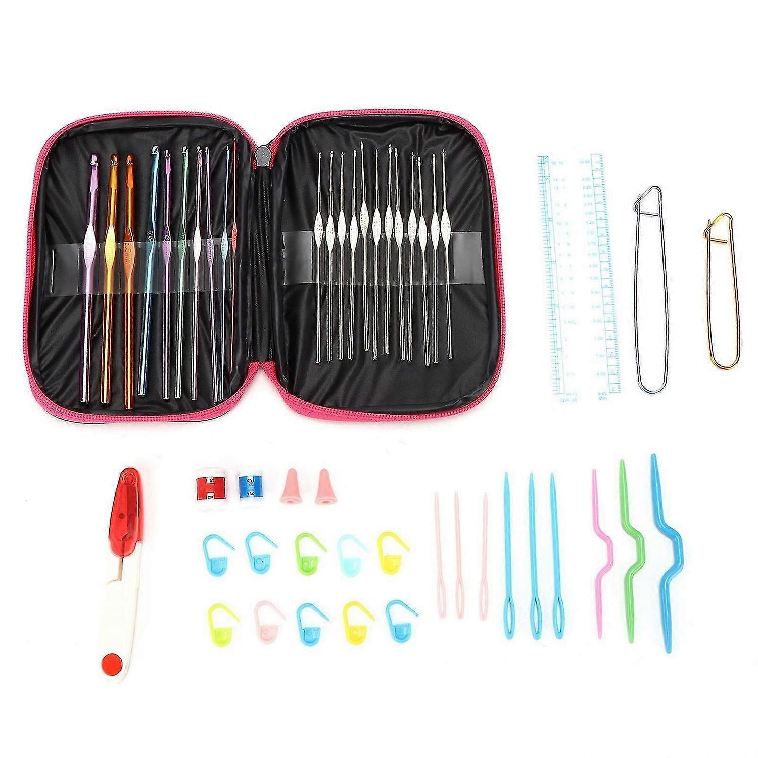 2025 Latest Model 22pcs Crochet Hooks Ergonomic Design Knitting Needles