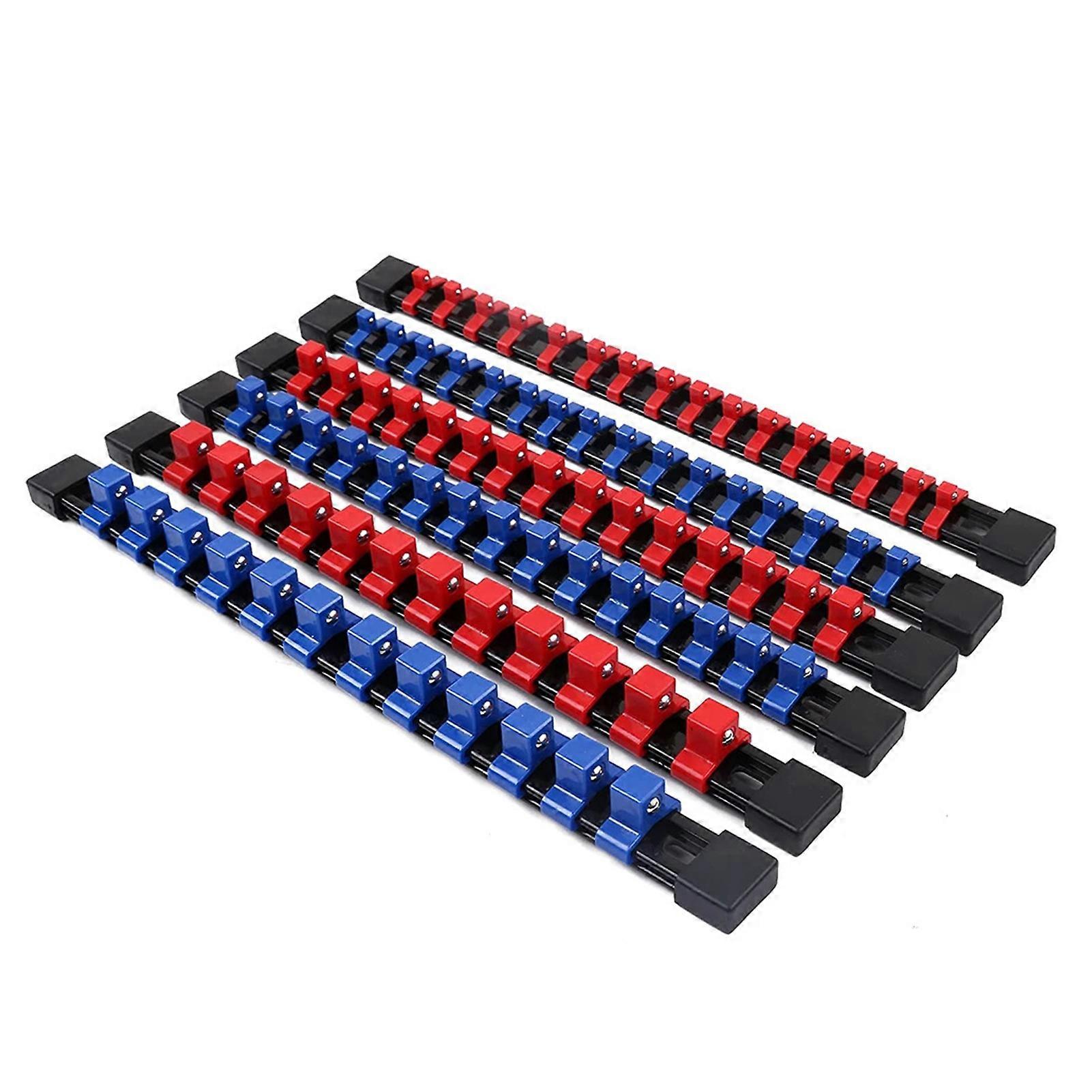 6pcs 6Pack Socket Organizer Storage Set Socket Organizer Holder Drive Socket Trays Holds 86 Sockets