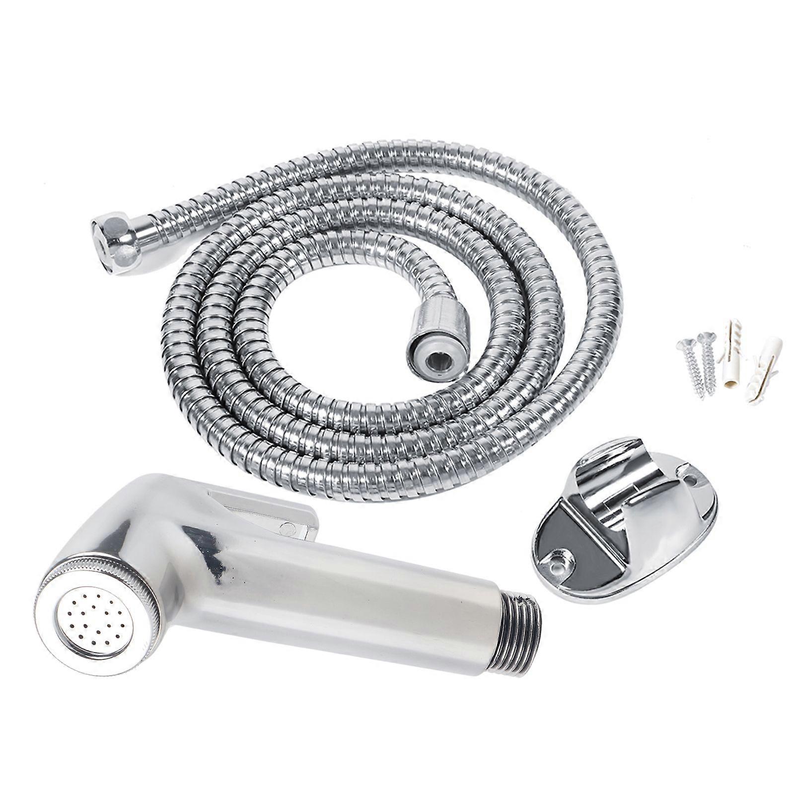 Multi functional ABS Bathroom Handheld Toilet Bidet Shower Sprayer Hose Holder Wall Bracket Set