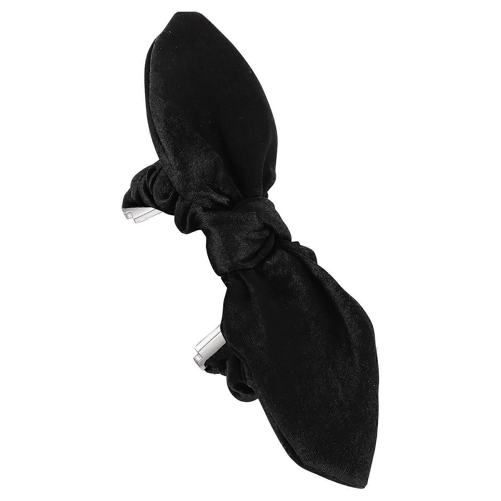 Elastic Watch Strap Black Polyester Watchband for 1Pcs