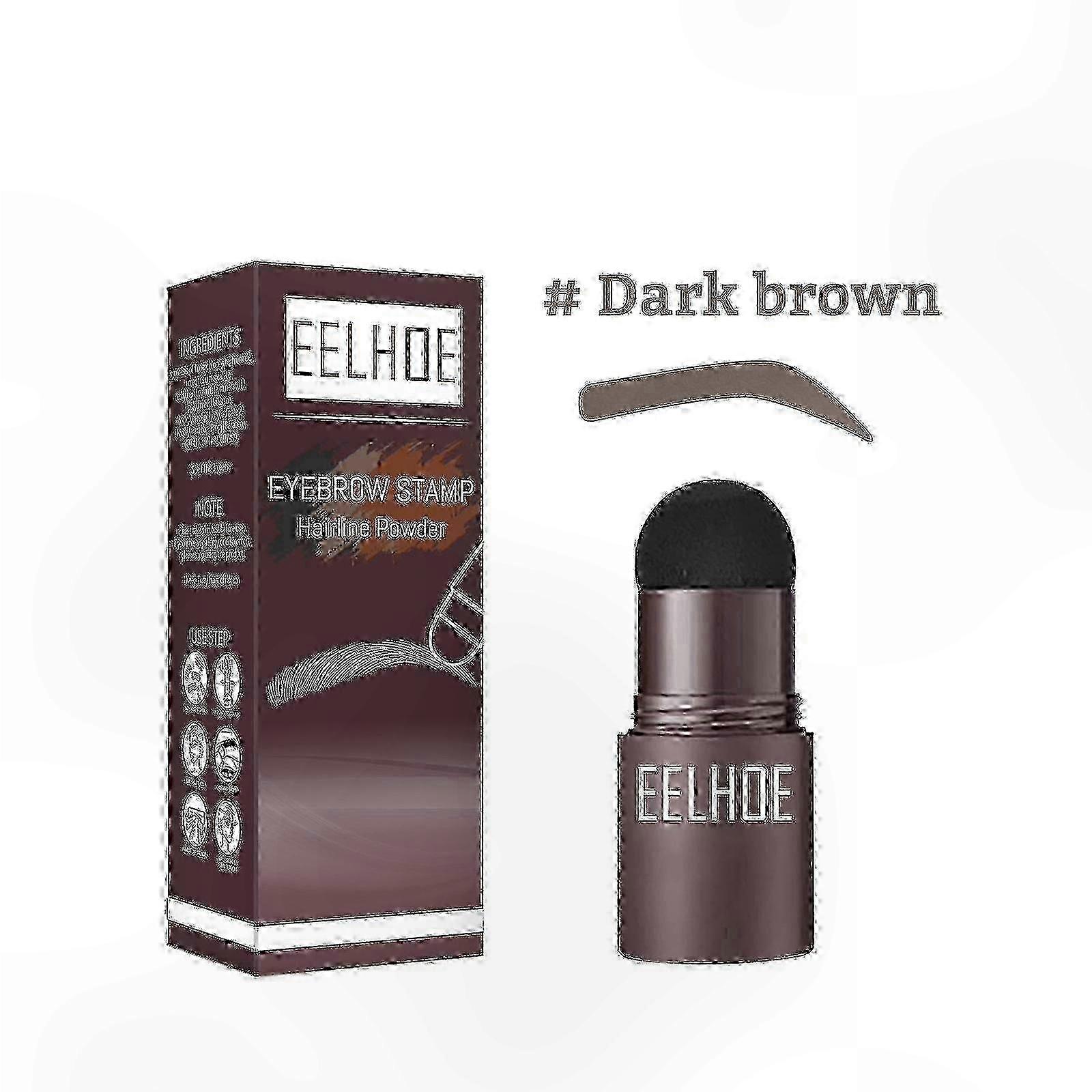 Natural Brow Powder in Dark Brown for Hairline Shading and Retouching - Effortless Fill and Blend to Define and Enhance Eyebrows
