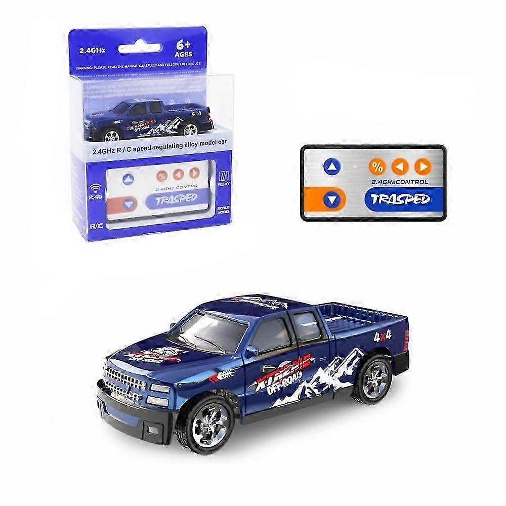 Mini Rc Drift Car, 1/64 Scale Alloy Truck, Remote Control 4x4 Off-Road Vehicle