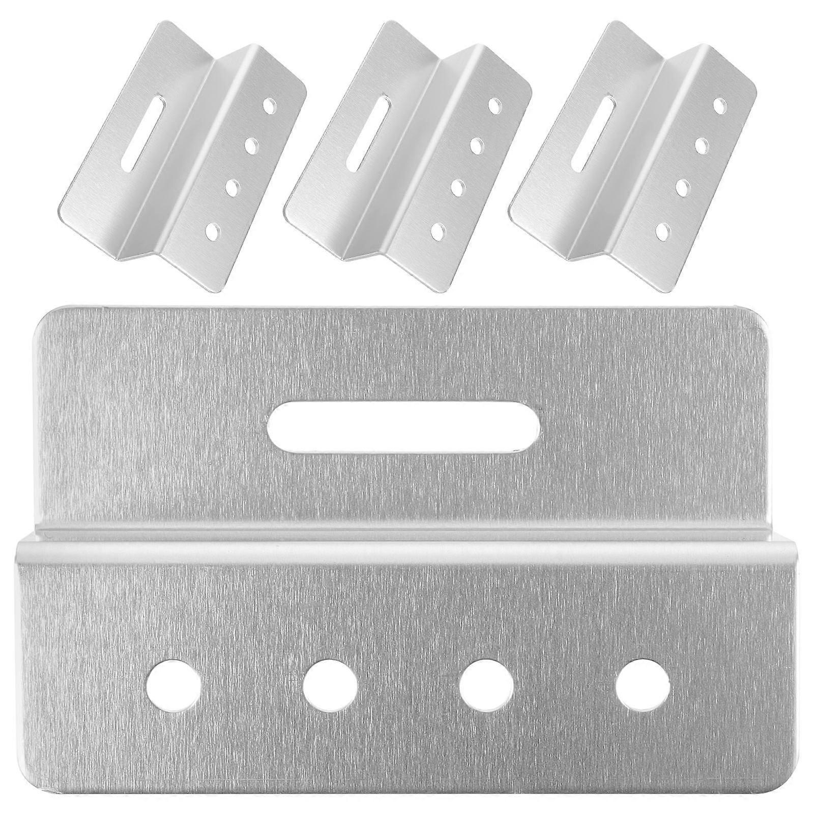 Solar Panel Brackets Z-Shaped Mounting Brackets for Boat Rv Outdoor Use Aluminum Alloy Silver for Weather Resistance 4Pcs
