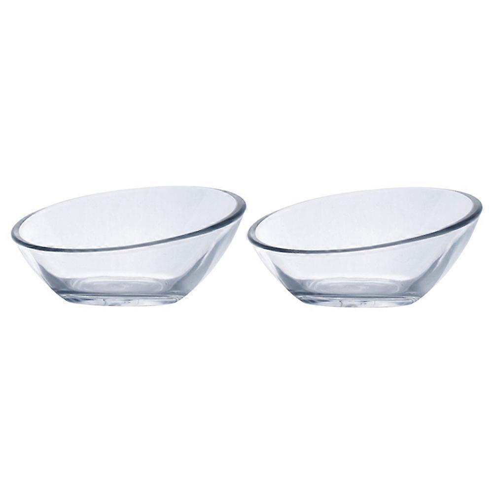 Small Dipping Sauce Bowl Rounded Shape 3.73x3.73in Glass 2Pack Ideal For Side Dishes