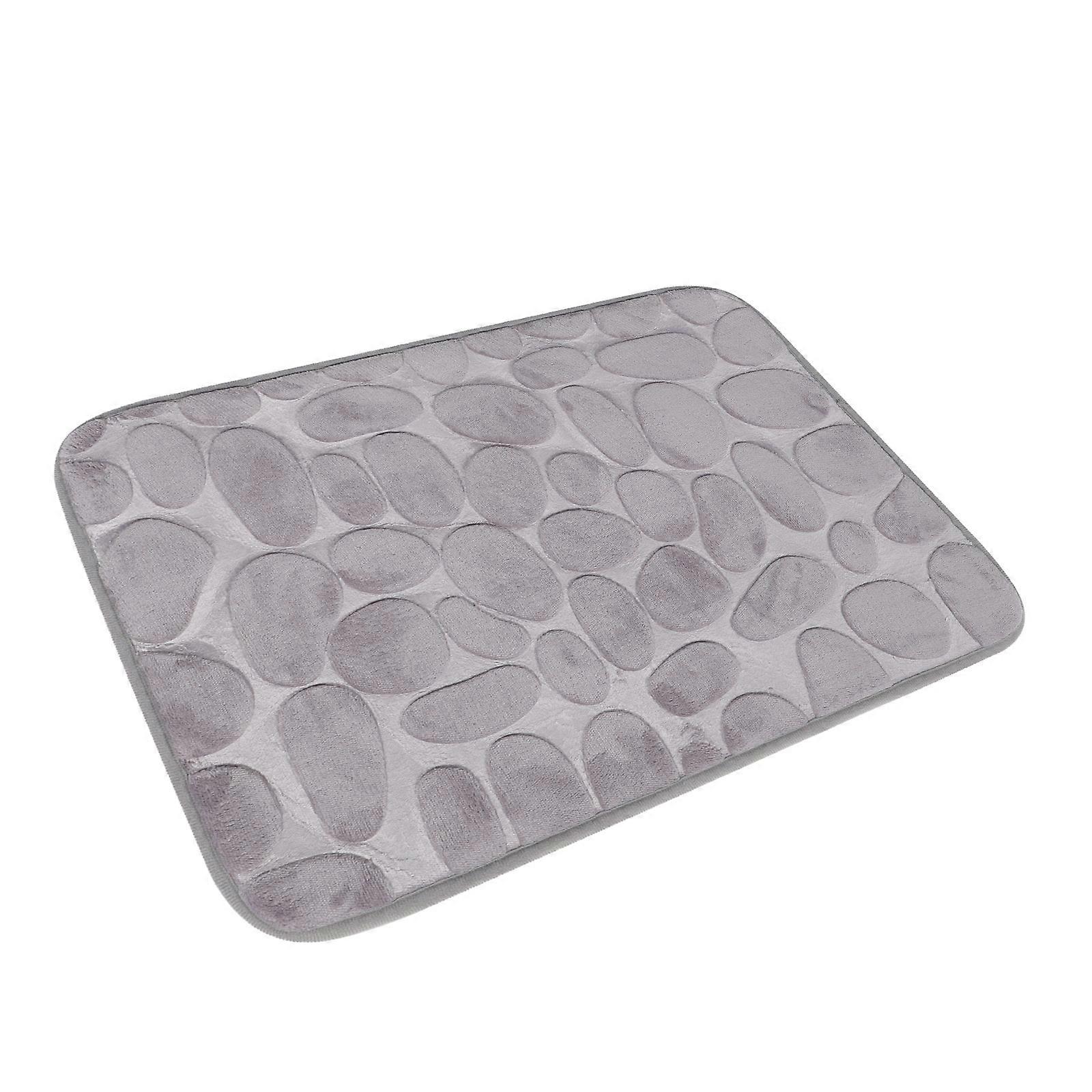 Anti-Slip Comfortable Touch Floor Mat For Kitchen Grey 60X40Cm Fatigue Reduction 1Pcs
