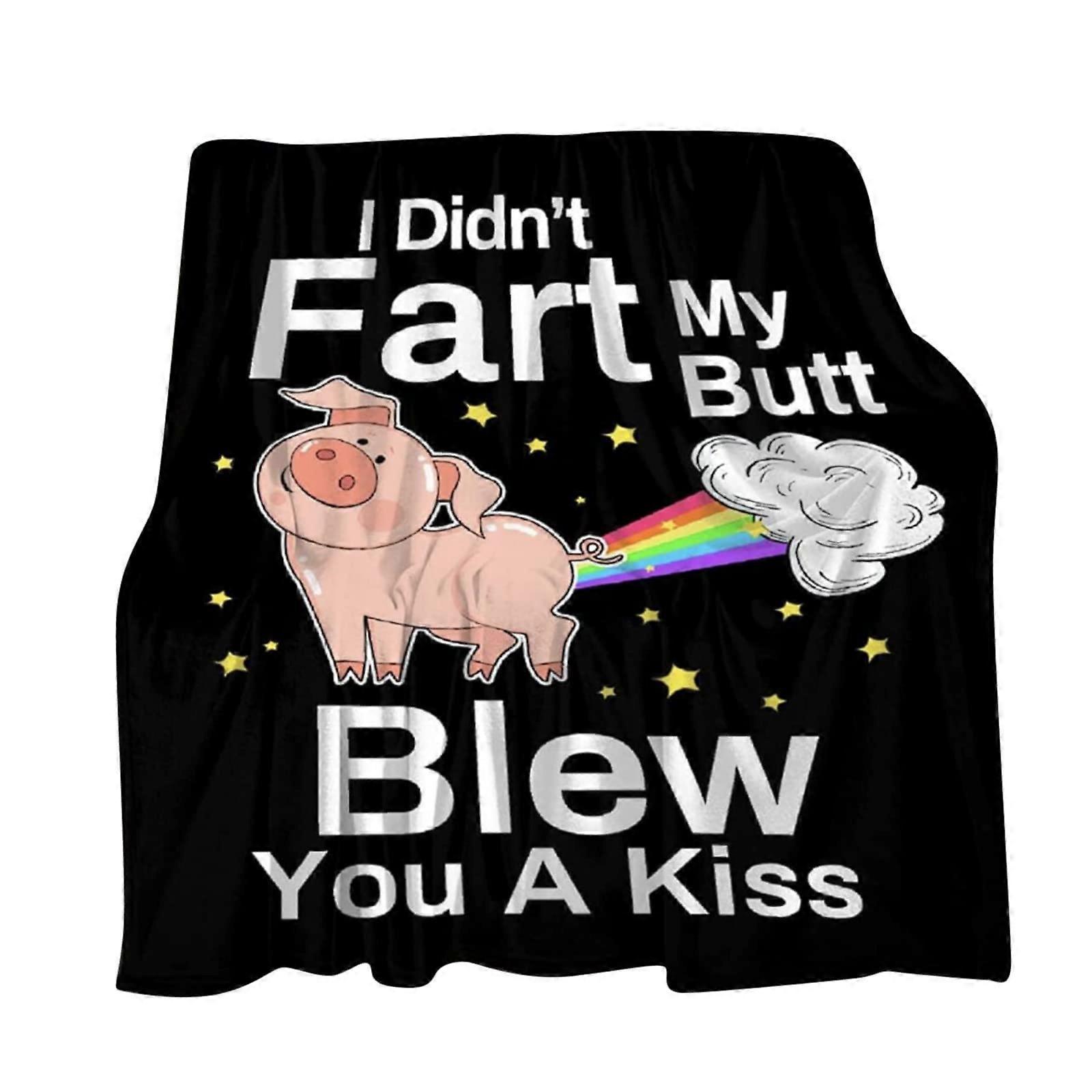 Soft Pig Printed Flange Blanket Cozy Lightweight Air Conditioning Throw For Bed And Sofa One Size
