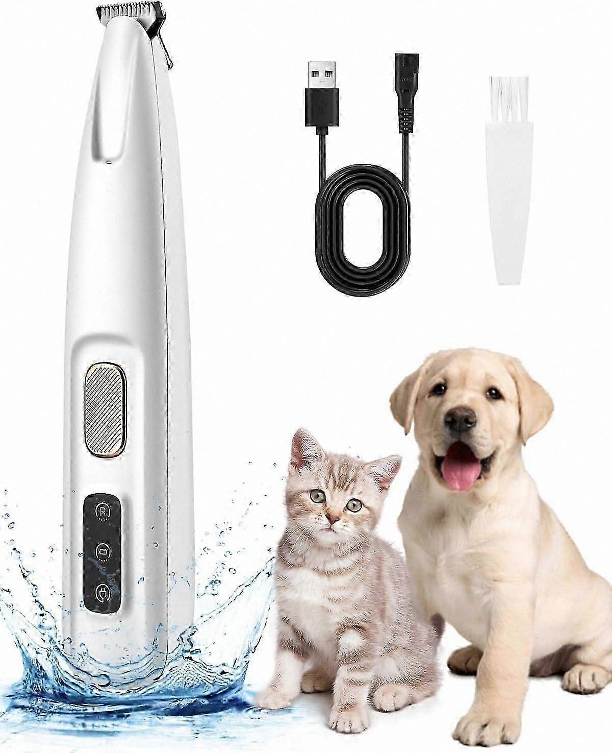 Quiet and Efficient Pet Grooming Trimmer with LED Light for Paw Maintenance