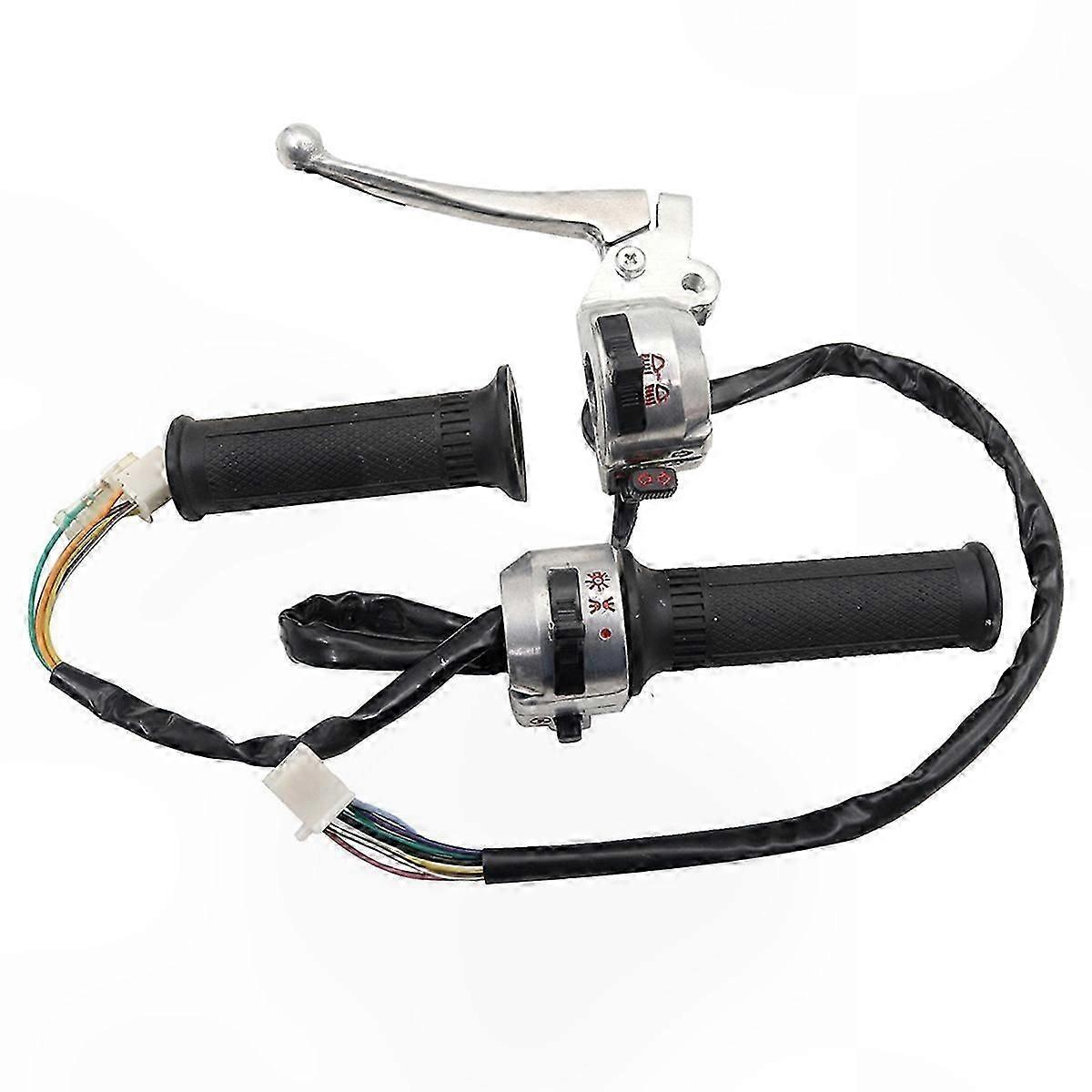 Universal Motorcycle Handlebar Control Set - Throttle and Clutch Lever for Mini Trail Bikes