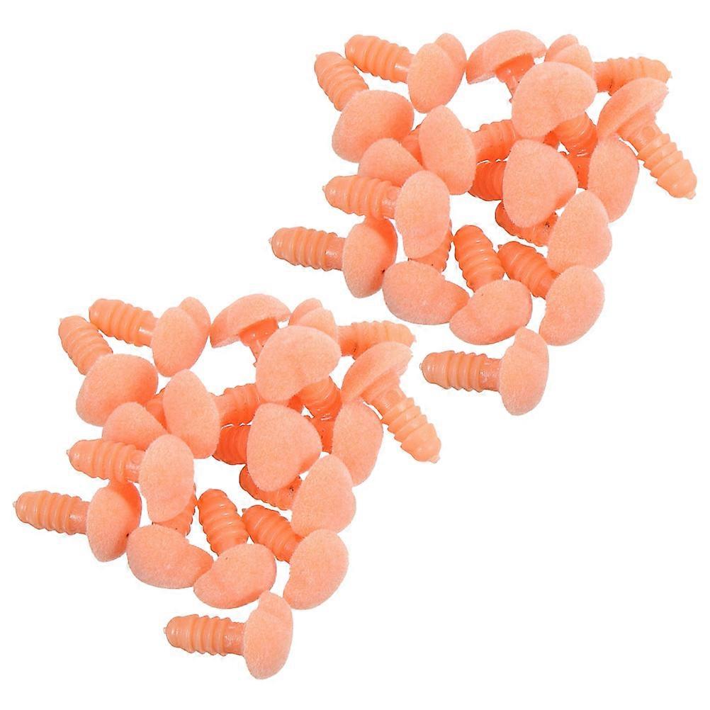 Craft Supplies Heart Shaped Nose Prop Doll Nose For Toy Making Beige Color 40Pcs