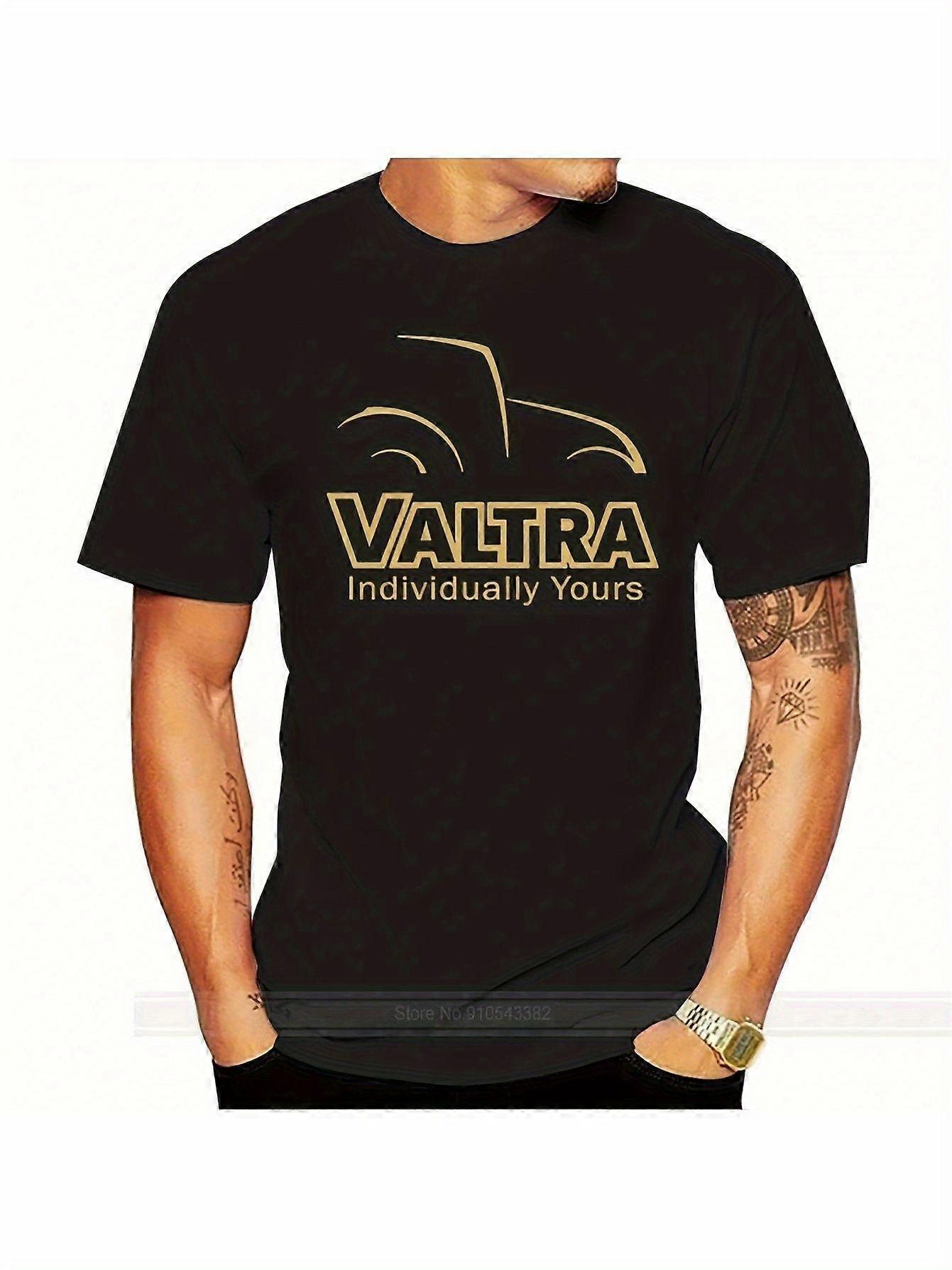 تي شيرت للرجال من فالترا تراكتور جرافيك - أسود مع طبعة ذهبية، تي شيرت قطن على الطراز البوهيمي ، مقاسات أمريكية S-5XL ، راحة لجميع الفصول ، SDGJL87 هان