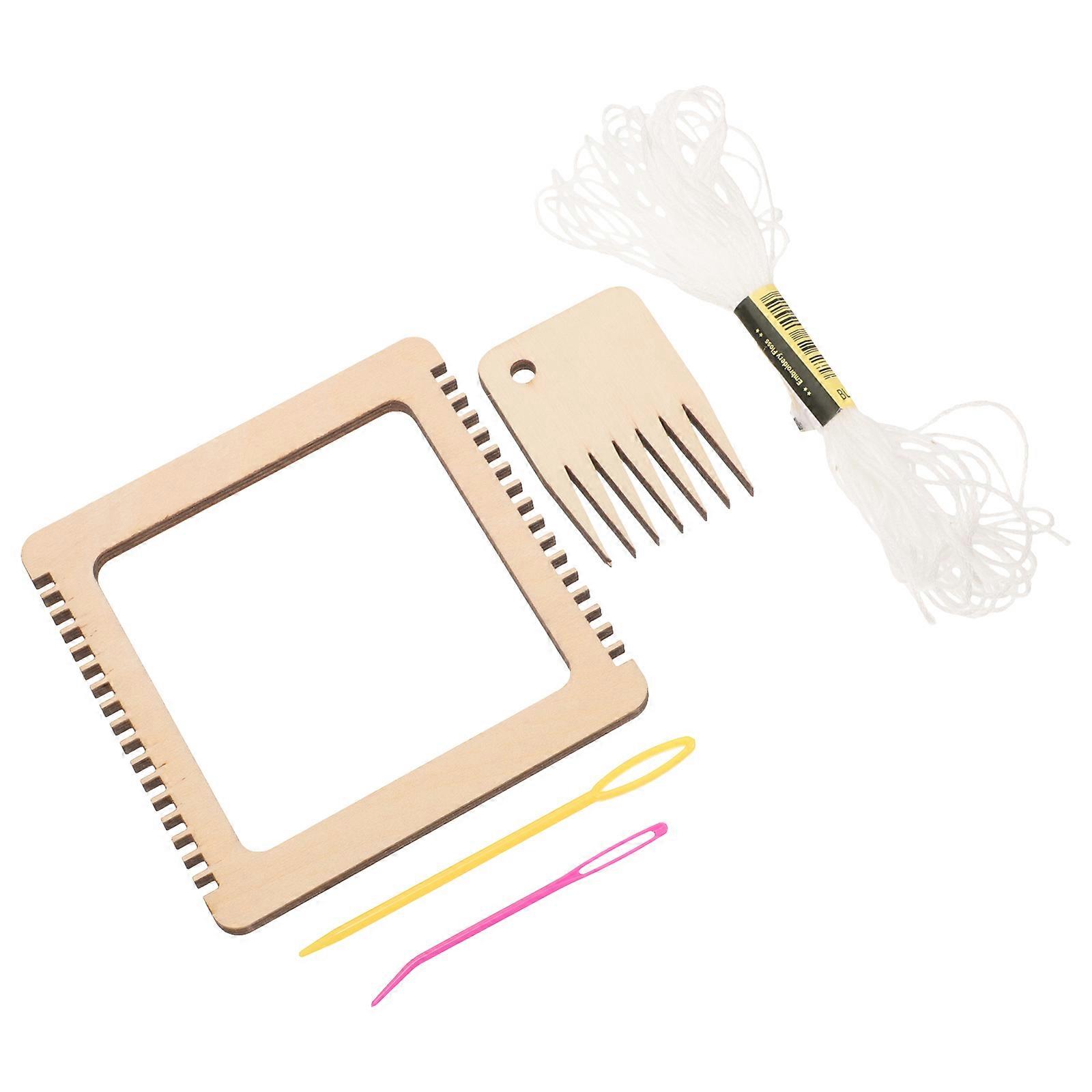 Wood Weaving Kit Mini Set for Knitting 3Sets of Handcraft Weaving Tools