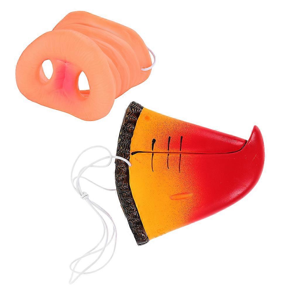 Animal Nose Simulation Pig and Parrot Costume Props for Party 20Pcs