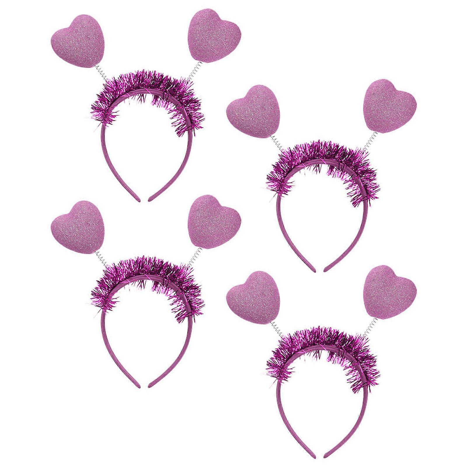 Rosy Heart Headband Valentines Day Headband for Party 20Pcs Set
