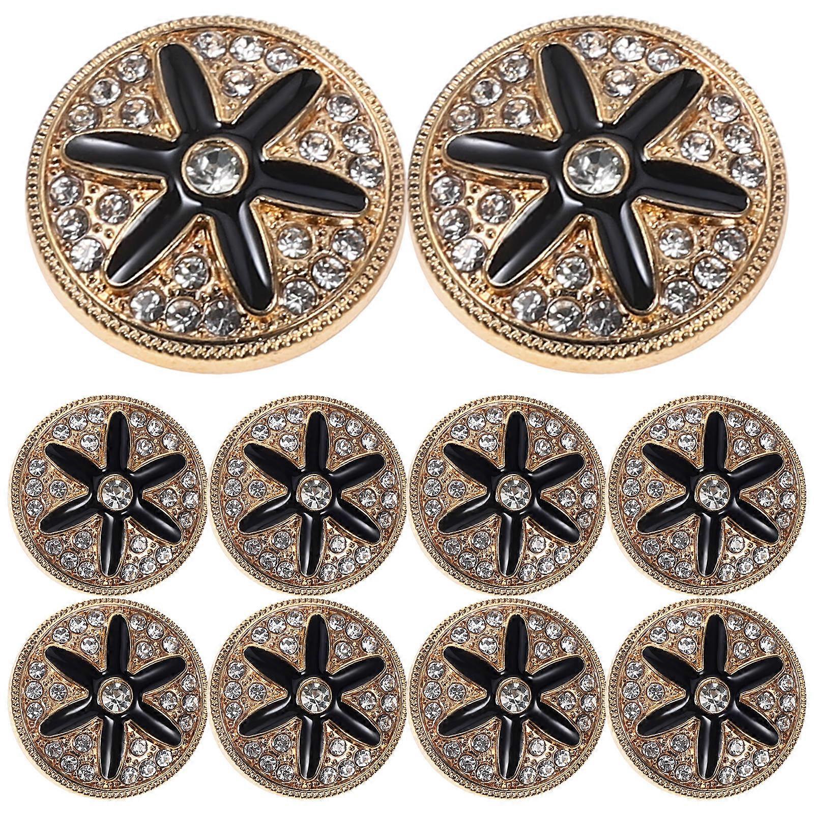 Metal Button Round Woolen Coat Buttons for Clothes 1Set 10 Pieces