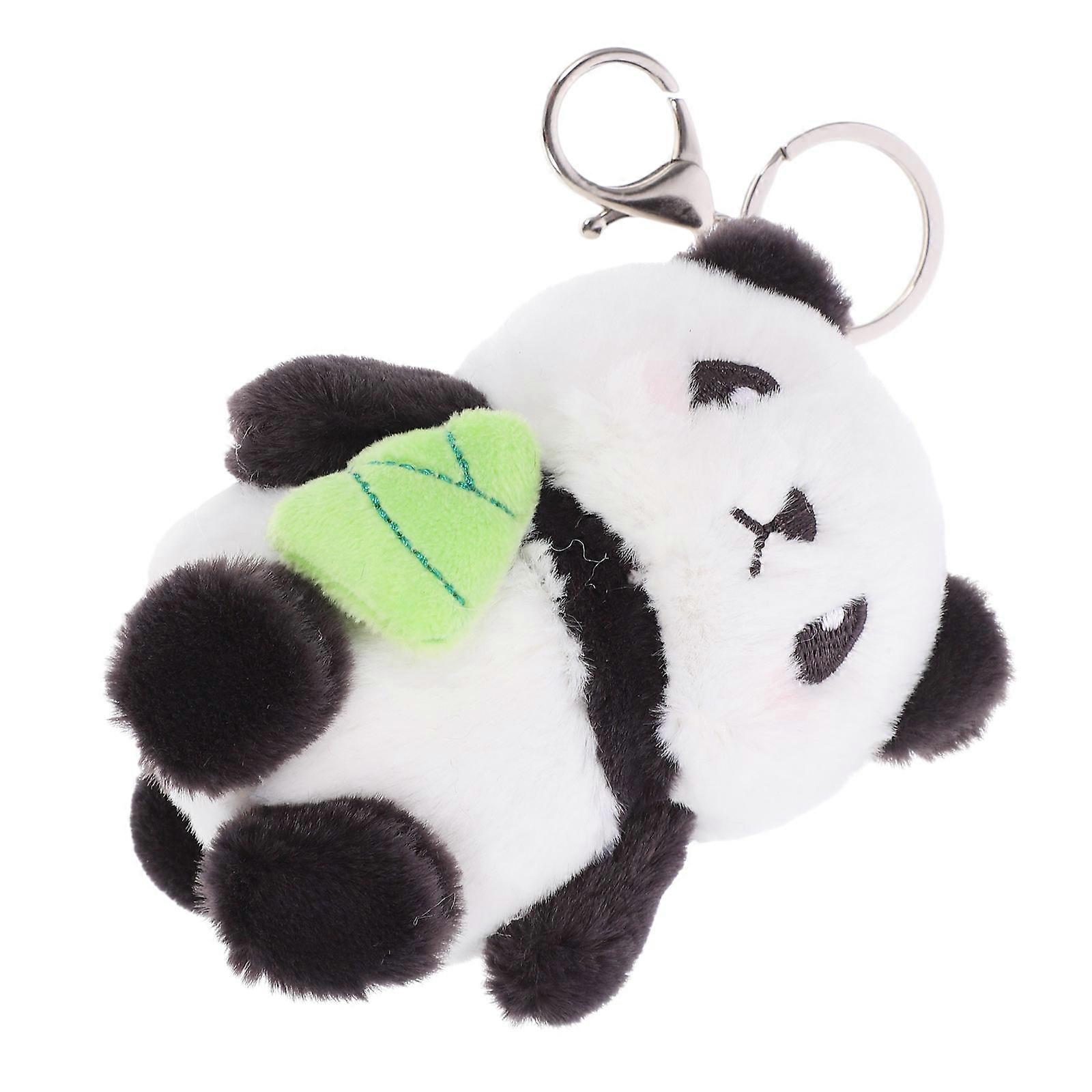 4Pcs Plush Doll Keychain Panda Shape Decorative Pendant For New Year Wedding And Birthday Party Occasions