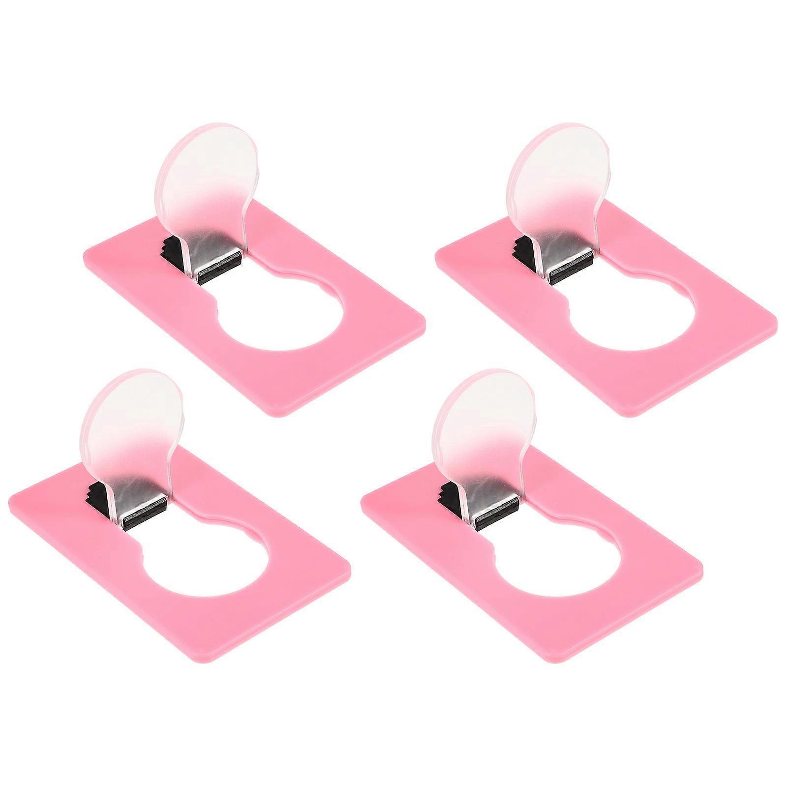 8 Pcs Pink LED Handbag Lights Card Shaped Ideal For General Users Compact Design Finding Items Night Lights