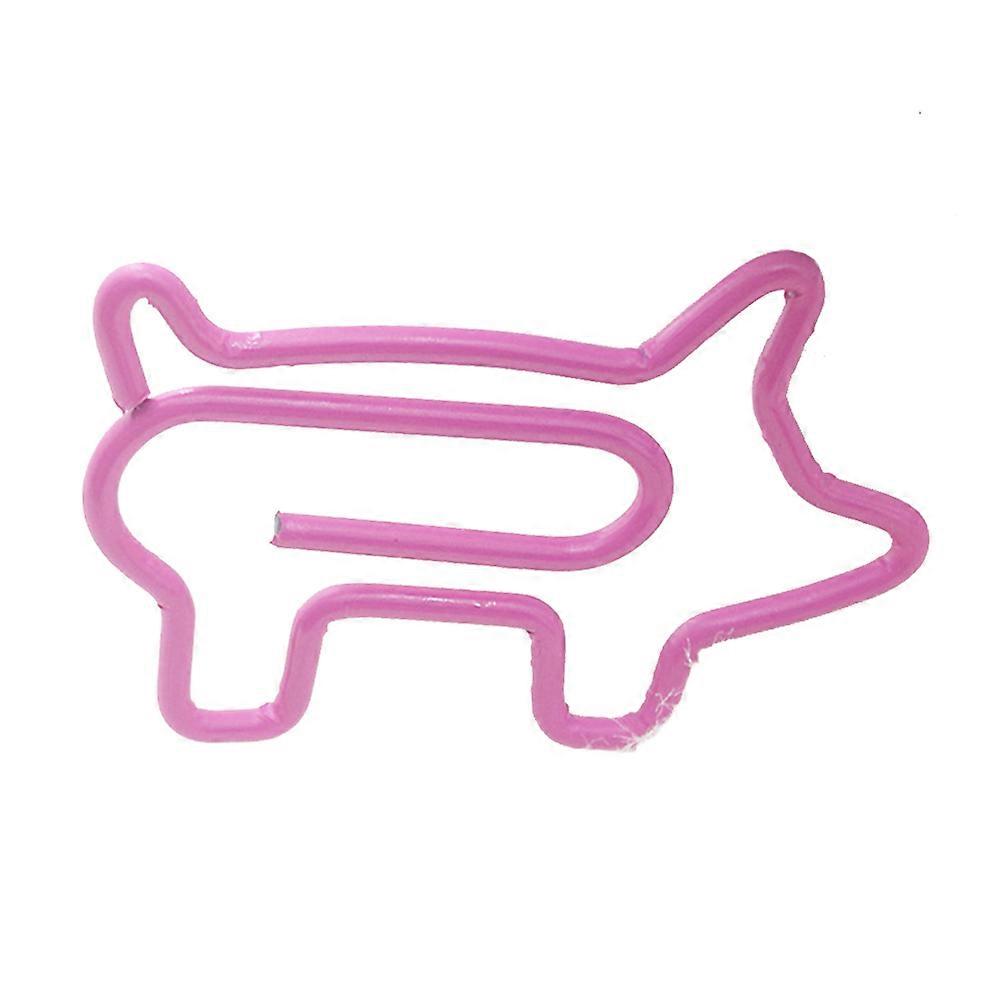 School Paper Clip Porket Cartoon File Clamps for Clipping 48Pcs Pink