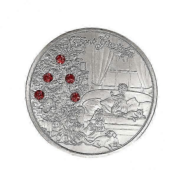 2X Xmas Inlay Silver Plated Commemorative Challenge s Souvenir Gifts Toy