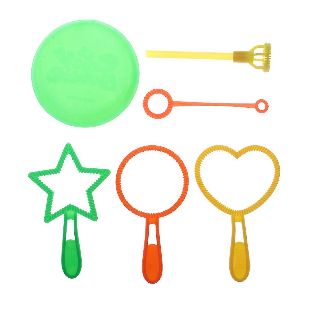 Fun Toys Bubble Maker 6Pcs Bubble Wand Tool Kids Blower Set