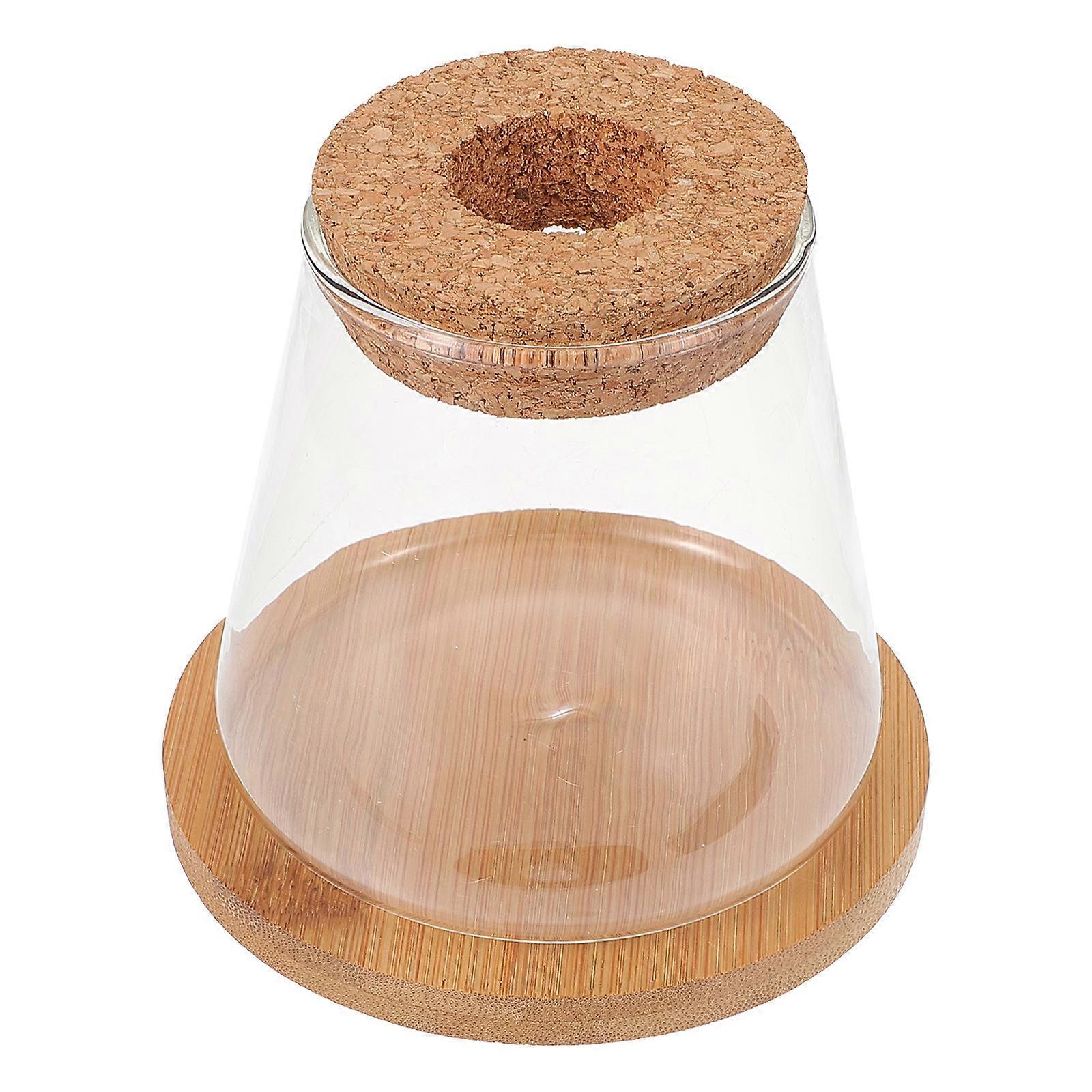Glass Terrarium Fish Bowl with Lid for Desktop Use 4Sets