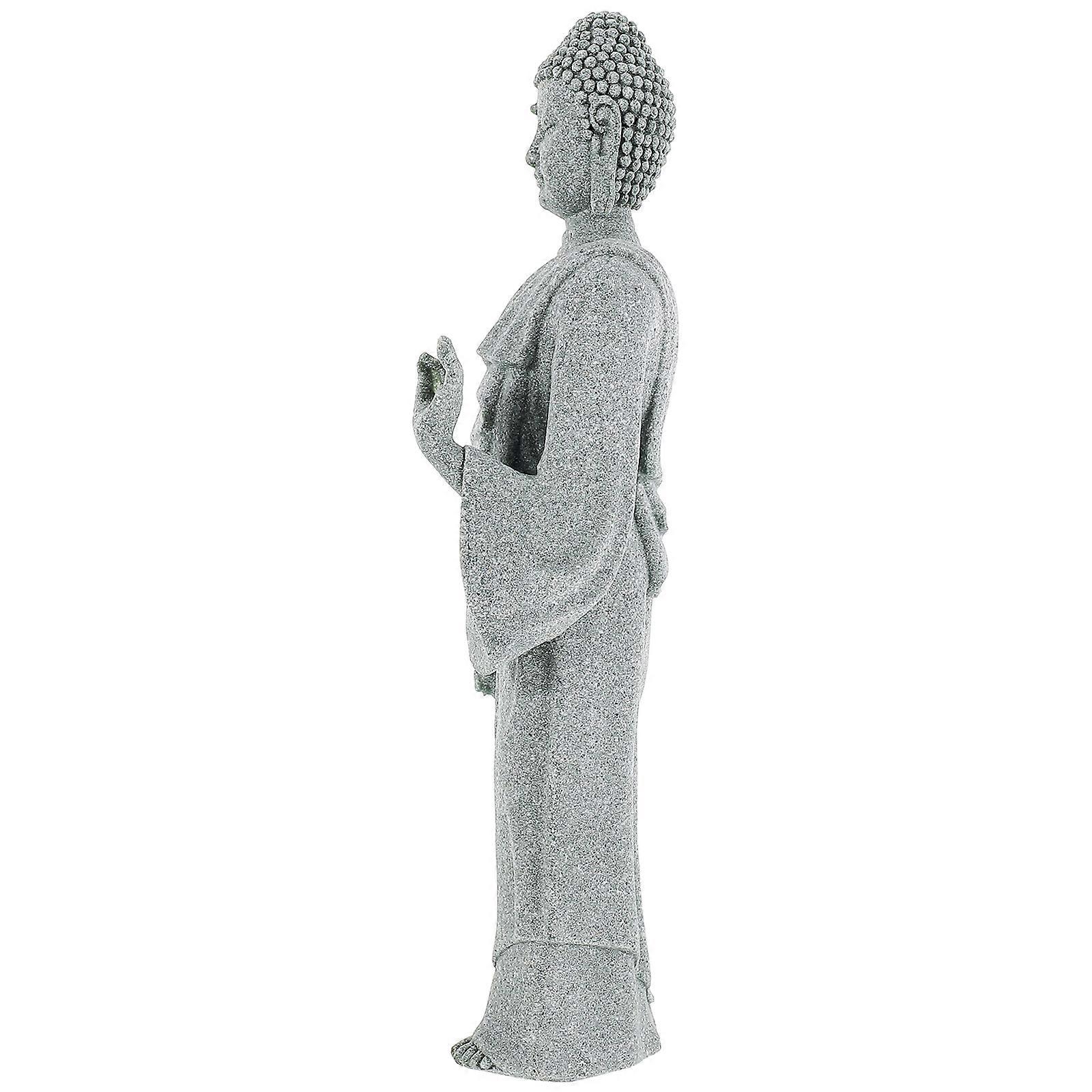 Miniature Stone Buddha Model for Decoration Grey Buddha Adornment